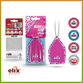 Giấy thơm treo Ô tô Elix Tulip - Hương Bubble Gum (Kẹo gum, ngọt ngào)