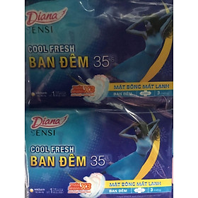 Chính Hãng Combo 3 Gói Băng Vệ Sinh Diana Sensi Cool Fresh Night 35cm