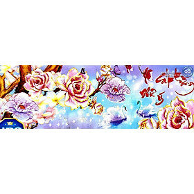 120*45CM TRANH ĐÁ CÁT TƯỜNG NHƯ Ý HOA MẪU ĐƠN CHƯA ĐÍNH DF263