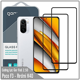 Mua Cường lực GOR Full 2.5D Bộ 2 miếng cho Poco F3 - Redmi K40 - Hàng nhập khẩu