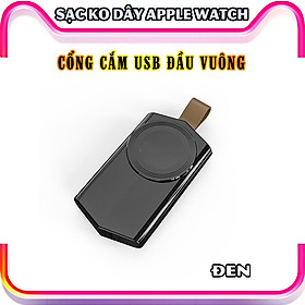 Đế Sạc Không Dây dành cho đồng hồ thông minh Apple Watch 38/40/42/44mm Series 1/2/3/4/5/6/Se cổng cắm USB cao cấp loại bỏ túi (Mã 886) - Trắng, Đen.