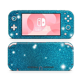 Skin decal dán Nintendo Switch Lite mẫu Aqua Blue glitter (dễ dán, đã cắt sẵn)