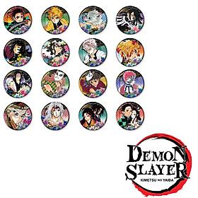 Combo 16 huy hiệu KIMETSU NO YAIBA - THANH GƯƠM DIỆT QUỶ anime