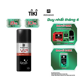 Xịt Khử Mùi Toàn Thân Cho Nam Romano VIP (150ml)