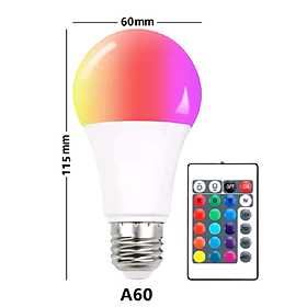 Mua bóng đèn LED 7 màu điều khiển từ xa hiệu ứng màu đẹp dùng trang trí hoặc chiếu sáng