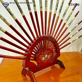 Mua Bộ đũa thờ 10 đôi + Giá đũa bằng gỗ Hương - Hoa văn phong thủy độc đáo - Tâm linh - truyền thống văn hóa Việt