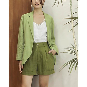 Áo vest blazer Linen nữ túi bổ 1 khuy trẻ trung ArcticHunter