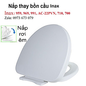 Mua Nắp Bàn Cầu Inax AC-991VRN  Nắp Thay Thế Rơi Êm Dày Cao Cấp