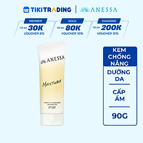 Gel chống nắng dưỡng ẩm màu vàng Anessa Perfect UV Sunscreen Skincare Gel NB SPF50+ PA++++ 90g - MẪU MỚI 2026