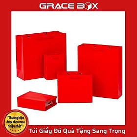 Mua Túi Giấy Đỏ Quà Tặng Sang Trọng Dành Cho Các Dịp Lễ Tết - Siêu Thị Bao Bì Grace Box