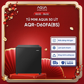 Tủ lạnh Aqua 50 lít AQR-D60FA(BS) - Freeship toàn quốc - Hàng chính hãng