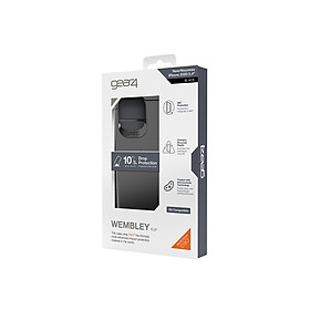Ốp lưng Gear4 Wembley Flip iPhone - Công nghệ chống sốc độc quyền D3O, kháng khuẩn, tương thích tốt với sóng 5G - Hàng chính hãng - Black - iPhone 12 Pro Max