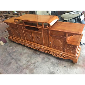 Kệ Để Tivi Gỗ Gỏ Đỏ Hiện Đại 2m4