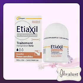 Lăn khử mùi Etiaxil Détranspirant Traitement Confort+ Aisselles Peaux Sensibles 15ml (Dành cho da siêu nhạy cảm)