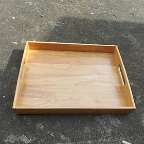 Mua Khay gỗ đa năng có tay cầm dùng để bưng bê đồ ăn và đồ uống- Khay gỗ đa năng cao cấp 30x40cm