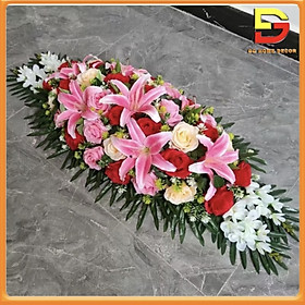 Mua Lẵng Hoa Giả Trang Trí Hoa Decor Để Bàn Tiệc Sinh Nhật Sự kiện Hội Nghị Dài 60-100cm DG-285