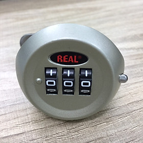 Khóa tủ mật mã Real 3 số không chìa màu bạc RL9047-20 36.6mm cho tủ dày 0.6~30mm
