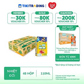 Thùng 48 hộp Sữa trái cây nhiệt đới KUN 110ml/hộp(có thẻ)