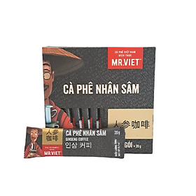 Cà phê Nhân Sâm -thương hiệu MR.VIET ( 12 gói  *20gr )