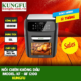 Nồi chiên không dầu KUNGFU KF-AF 1200 Công nghệ Hàn Quốc Hàng chính hãng
