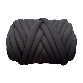 Cotton Polyester Chunky Yarn Jumbo Tubular Yarn for DIY Handbag Black