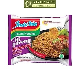 INDOFOOD - Mì xào khô Indomie Goreng vị Bò cay, Mì Indomie vị Bò cay, Mì xào Indomie, Mì Indomie Indonesia (91g/gói)