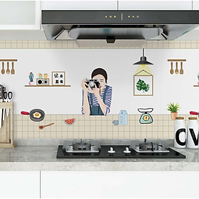 5M GIẤY DECAL DÁN BẾP TRÁNG NHÔM CÁCH NHIỆT KEO SẴN KHỔ 60CM MẪU VÂN ĐÁ MỚI NHẤT DB023 BẾP VUI NHỘN