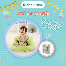 Ghế hơi tập ngồi Richell Nhật Bản cho bé từ 7 tháng tuổi không cần dụng cụ bơm | Baby