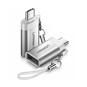 Mua Đầu chuyển đổi USB-C dương Sang USB 3.0 âm vỏ nhôm màu Trắng Bạc Ugreen TC50284US270 Hàng chính hãng.
