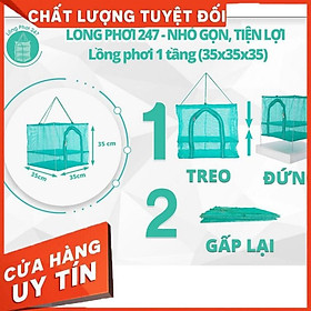 Mua 35x35x35 cm Lồng lưới treo 2 tầng để phơi cá khô có thể xếp gọn - hàng Việt Nam chất lượng cao