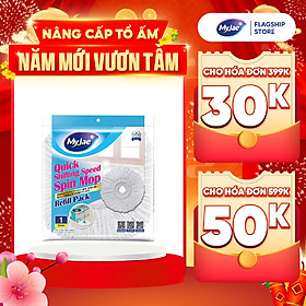 Bông Lau Thay Thế MyJae Dạng Tròn Dành Cho Cây Lau Nhà Xoay 360 Độ