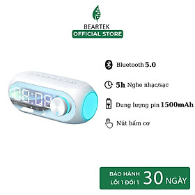 Mua Loa bluetooth BEARTEK CLO01 hiển thị đồng hồ màn hình tráng gương đèn led nghe đài  fm  radio báo thức – Hàng nhập khẩu