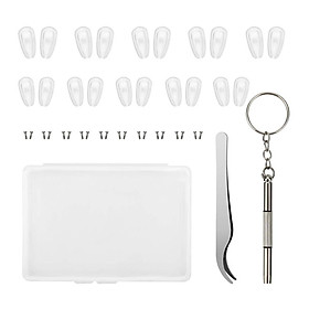 Repair Tool Kits Spectacles Eye Glasses Sunglasses Screws Nuts Pads Screwdriver