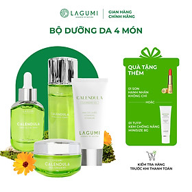 Bộ dưỡng da giảm mụn, giảm thâm và hỗ trợ thu nhỏ lỗ chân lông cho mọi loại da Lagumi Calendula an toàn cho mẹ bầu