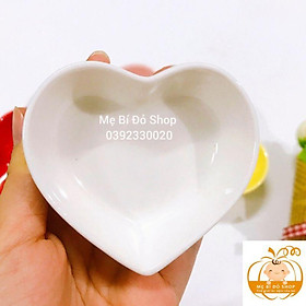 Mua Bát Ăn Dặm Bát Nước Chấm Gốm Sứ Hình Tim Mini Nhiều Màu Sắc