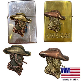 Mua Eblem Ziippo Mỹ chủ đề Cowboy Chuẩn Zin Đồng thau Solid Brass  và đồng đỏ Copper  bạc khối