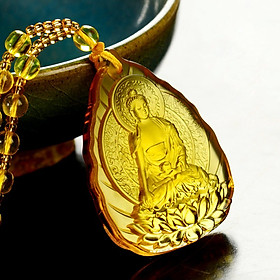 Chuỗi hạt đeo cổ mặt Đức Phật Dược Sư tựa lá đề - CH01