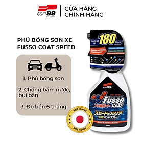 Chai Xịt Phủ Nano, Phủ Bóng Nhanh Sơn Xe Ôtô Độ Bền 7 Tháng Fusso Coat Speed & Barrier Hand Spray W-208 Soft99 500ml