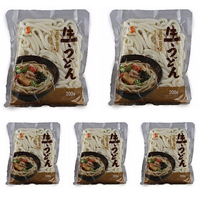 Combo 5 Gói Mì Udon Tươi - Mì Fresh Udon - Nhập Khẩu Hàn Quốc 200G Gói