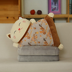 Mua Gối Tựa Lưng Gối Trang Trí Sofa Hình Mèo Neko May Mắn Siêu Dễ Thương