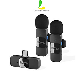 Micro thu âm không dây Boya BY-V20 - Micro cài áo nhỏ gọn sử dụng cho hệ điều hành Android khả năng chống ồn hiệu quả - Hàng chính hãng