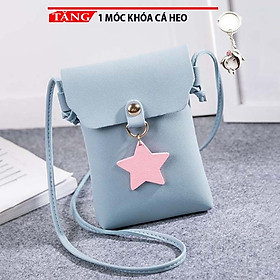 Túi đeo chéo đựng điện thoại đeo chéo dọc nắp hình ngôi sao MA21 Tặng móc khóa cá heo