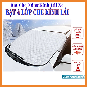 Bạt che nắng kính lái ô tô 4 lớp tráng bạc cách nhiệt chống tia uv bảo vệ nội thất ô tô hiệu quả