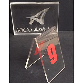 Combo 10 thẻ số để bàn mica trong