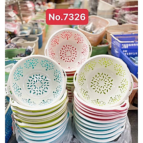 Mua Bộ chậu rổ rửa rau  hoa quả bằng nhựa cao cấp  mắt cây - TH17 ( Giao màu ngẫu nhiên )