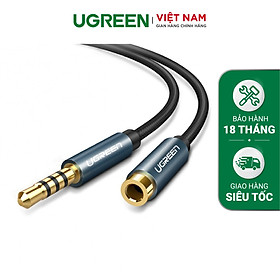 Cáp nối dài loa Ugreen 40673 dài 1m chính hãng hỗ trợ mic