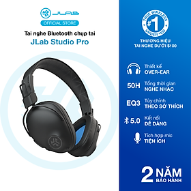 Mua Tai nghe Bluetooth chụp tai TWS Jlab Studio Pro màu đen foam Over-ear thời gian nghe 50H bluetooth 5.0 âm thanh EQ3 - Hàng chính hãng