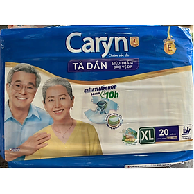 Mẫu mới nhất - Tã dán Caryn XL20 Siêu thấm Đệm thấm xanh bảo vệ vùng xương cụt - Tã dán người già, người lớn tuổi Caryn