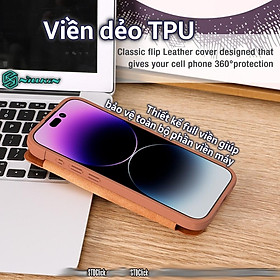 BAO DA CHO IPHONE 17 PRO MAX - 17 PRO - 17 Air - 17 hiệu NILLKIN QIN PRO leather BẢO VỆ CAMERA - Hàng chính hãng - iPhone 17 Pro - Mầu đen