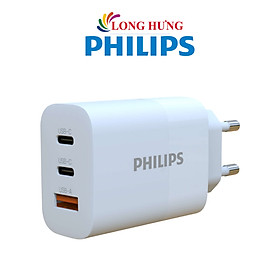 Mua Sạc đa cổng Philips Wall Charger 1USB 2Type-C 65W QC 3.0 DLP6333CW/74 - Hàng chính hãng